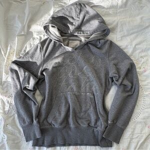 Aeropostale Gray Hooded Y2K Sweater
